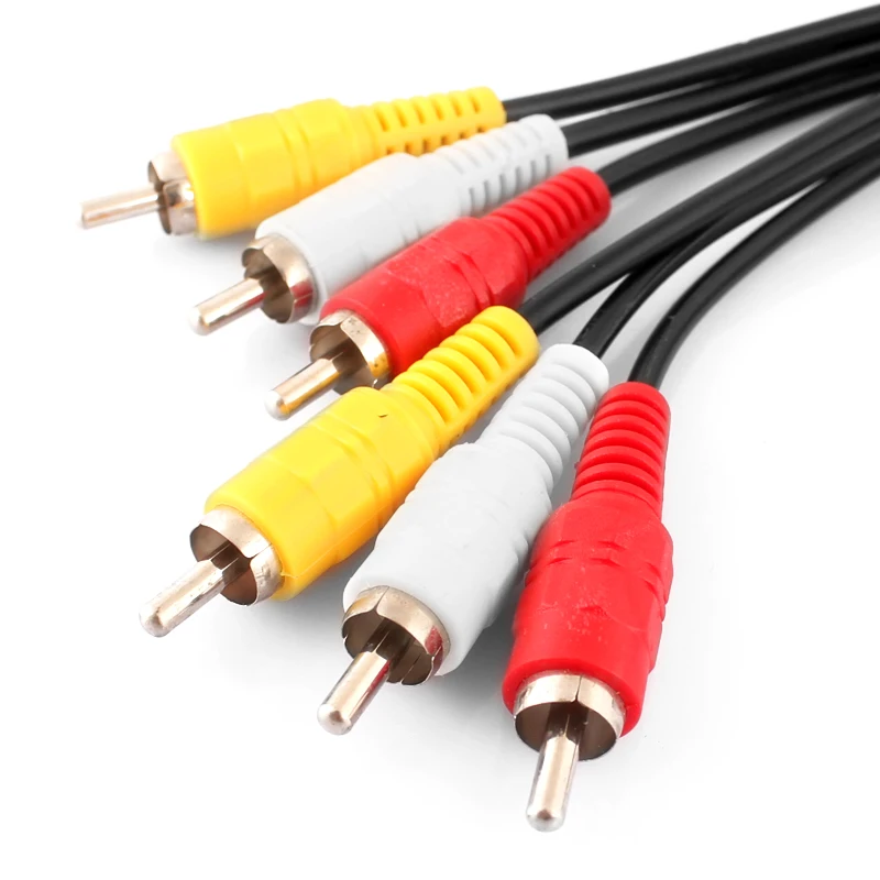 Av кабель 3RCA 3 RCA мужской аудио видео шнур композитный желтый/красный/белый ТВ DVD и