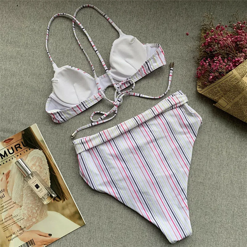 Купальник женский бикини с высокой талией 2 шт. | Женская одежда