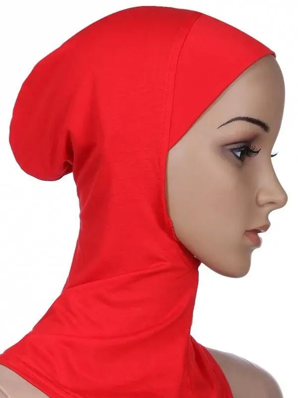 18 red Мягкий мусульманский полный Чехол Внутренний женский хиджаб Bone Bonnet cap Исламский подшарф шейный головной убор шляпа исламский головной убор шейный чехол - Цвет: 18 red