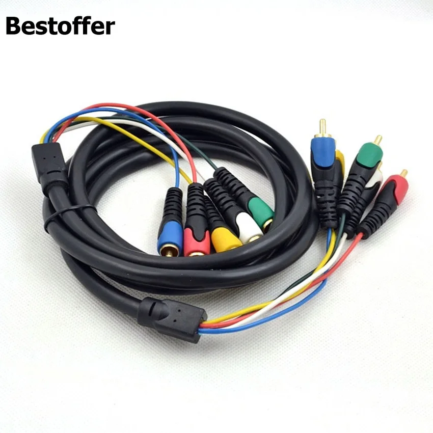 Высококачественный 1 8 м 5 RCA штекер компонент Аудио Видео RGB коаксиальный