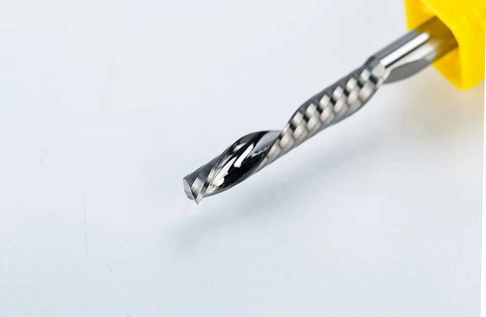 1pcs HUHAO 4mm Single Flute Spiral Cutter 2A TOP Quality router bit CNC For Acrylic PVC MDF End Mill Carbide Milling Cutter