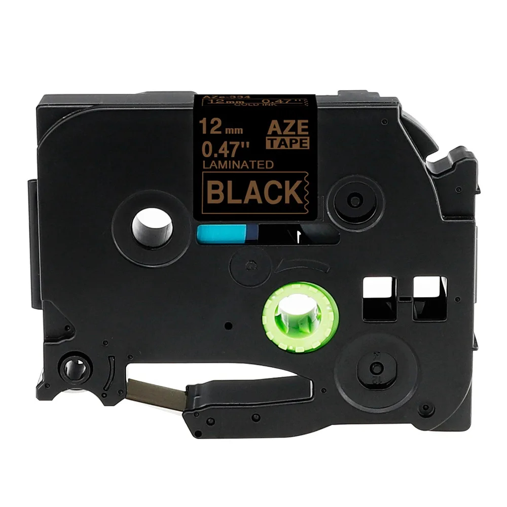 Gold on Black Fimax TZe-231 tze231 смешанный цвет Совместимость для Brother P-touch производители этикеток TZe231 Tze335 TZ431 Tze334 Tze431 Tze131 Tze631 - Цвет: Gold on Black