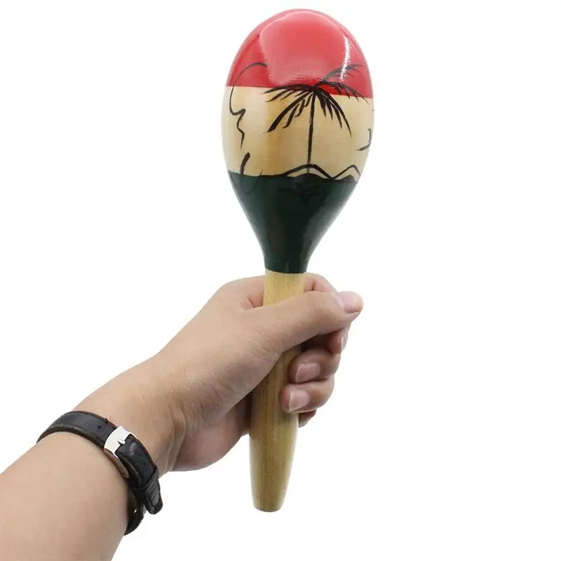 1 пара деревянных больших шариков Maracas Rumba погремушки песочный молоток