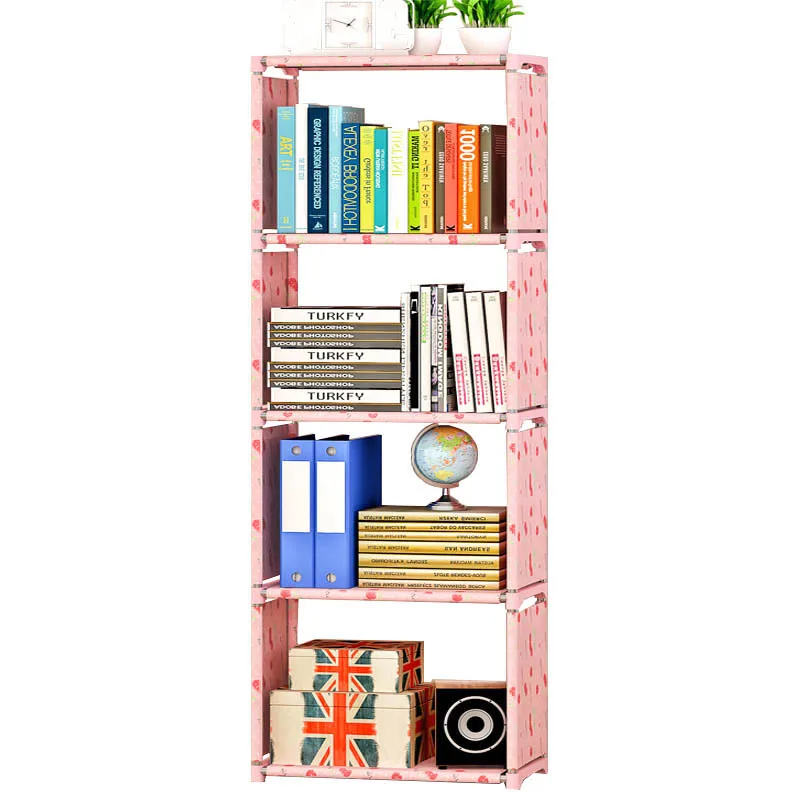 5 слоев DIY книжная полка свободно собранная Съемная Нетканая ткань стоячий