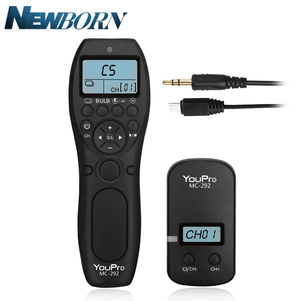 S2 YouPro MC-292 DC0/DC2/N3/S2/E3/E2 2,4G беспроводной пульт дистанционного управления с ЖК-таймером спуска затвора каналы для Canon/sony/Nikon/Fujifilm - Цвет: S2