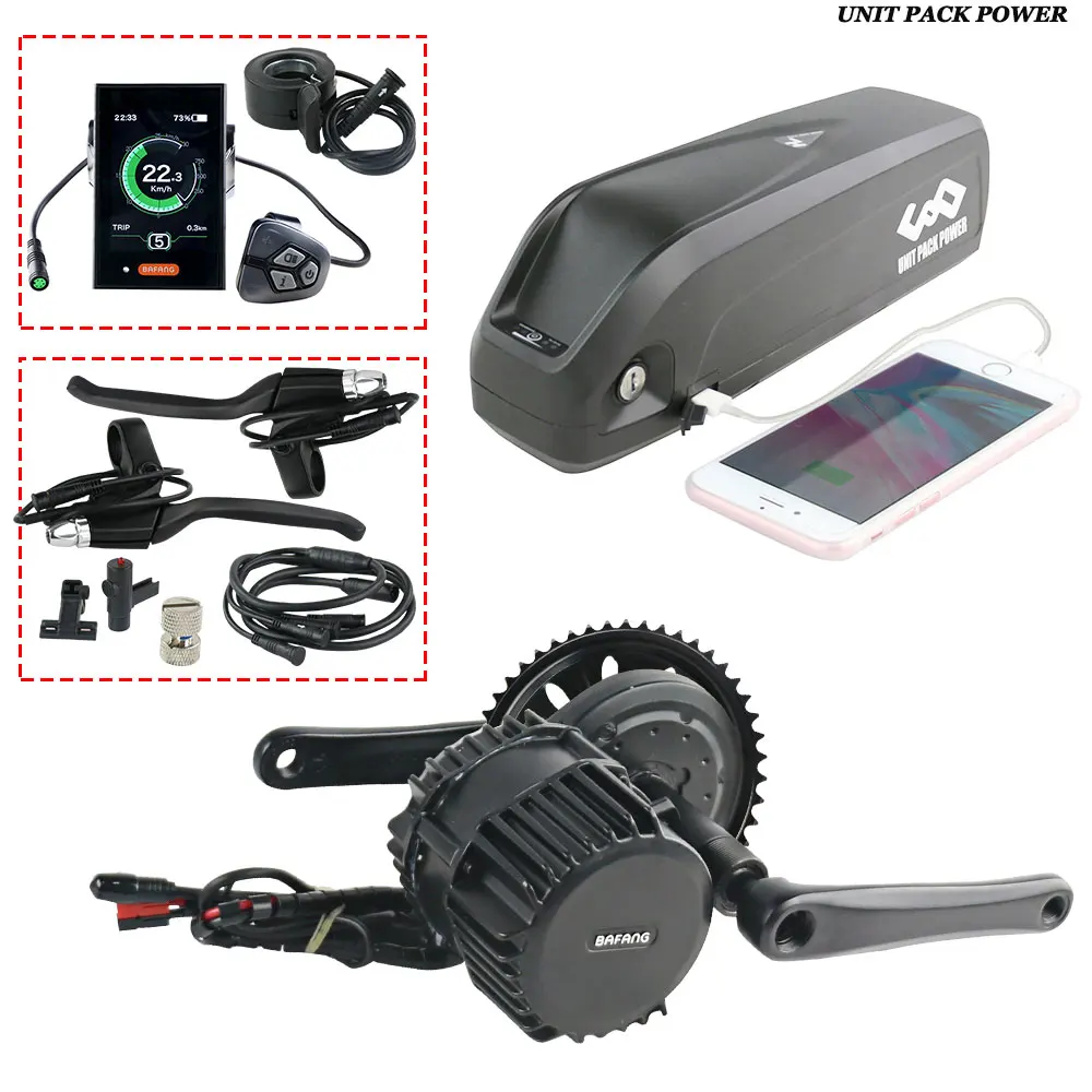8fun/bafang 48 V/52 в 1000 Вт BBSHD электрический велосипед мотор комплект для каретка 68 мм 100 мм 120 мм с крупными покрышками для езды