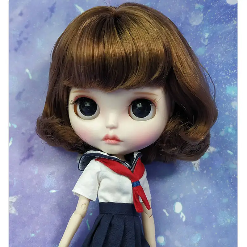 Complete set of doll Кукла Blyth 1/6 шарнир тело ручная роспись матовое лицо белая кожа костюм куклы 30 см DIY BJD SD игрушки подарок с ручной группы AB - Цвет: Complete set of doll