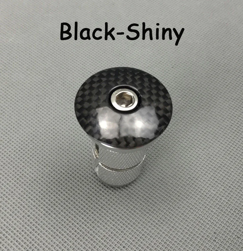 Black Shiny Велосипедная гарнитура TOSEEK, верхняя крышка компрессора, 1-1/8 дюйма, карбоновая стебельная велосипедная гарнитура, алюминиевый эспандер+ верхняя крышка T800 - Цвет: Black Shiny