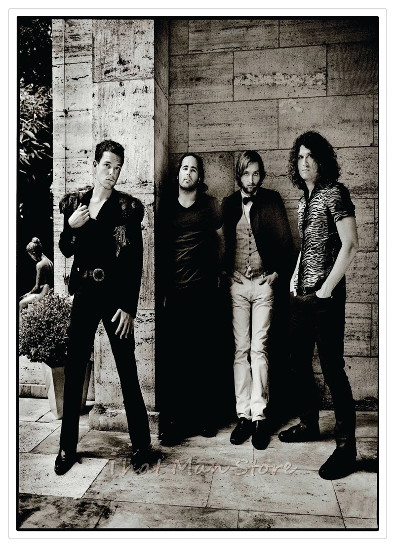 Винтажный ретро рок браслет The Killers белая музыкальная гитара крафт бумага постер