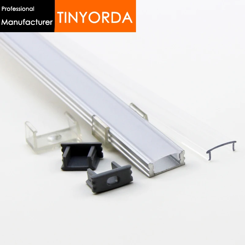 Tinyorda 100 шт. (длина 1 м) светодиодный профиль из алюминиевого сплава для 12 мм