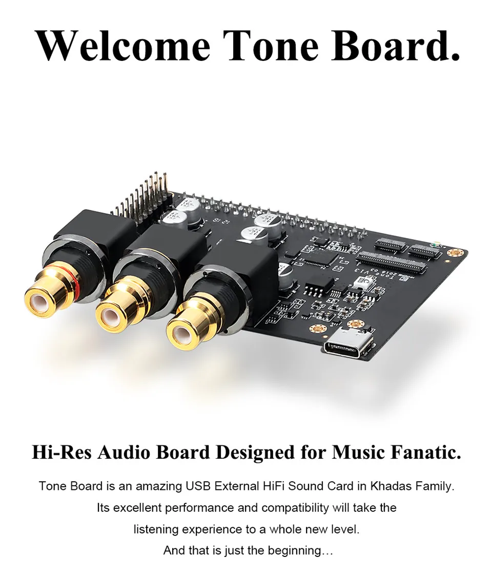 Khadas Tone Board ES9038Q2M USB DAC Hi-Res аудио макетная плата с XMOS XU208-128-QF48