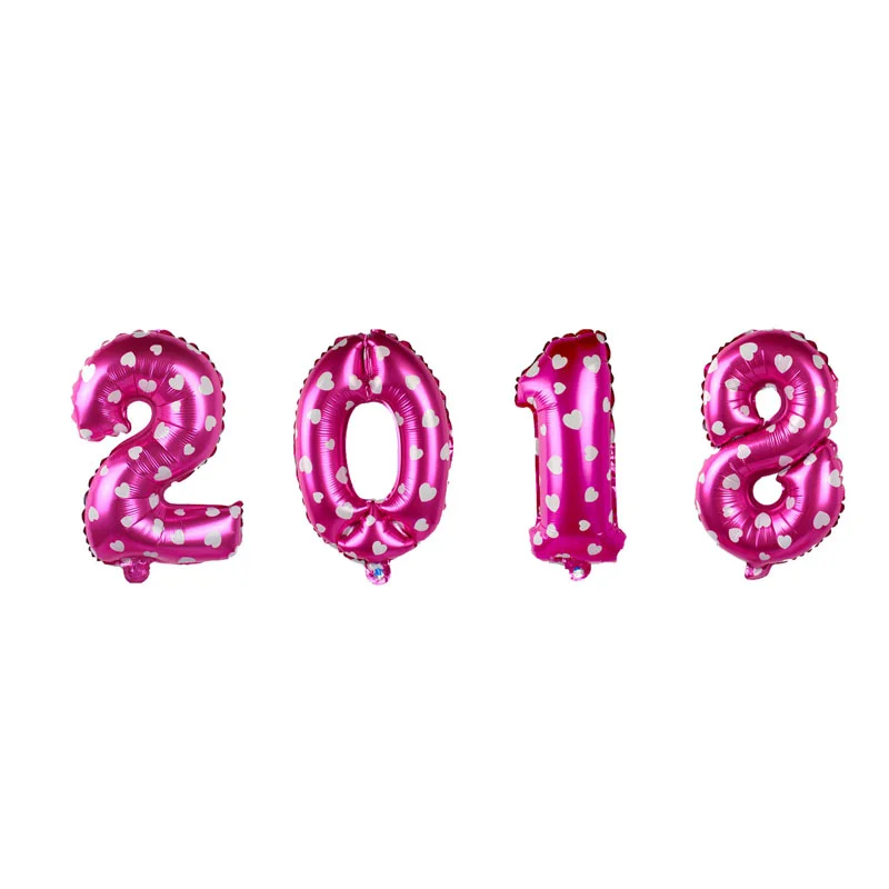 July лес 4 шт 16 дюймов номер 2018 фольга шары цифры Гелиевый шар с новым годом
