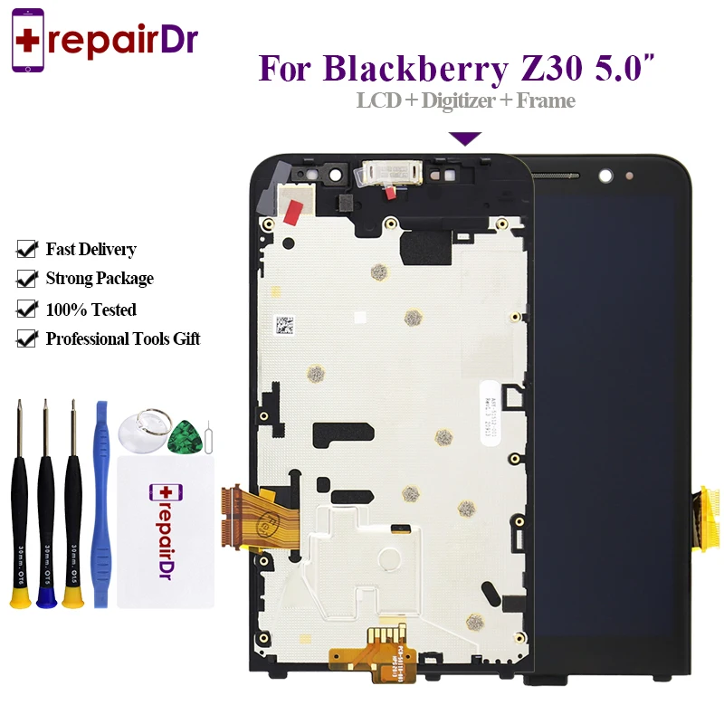 ЖК дисплей для Blackberry Z30 кодирующий преобразователь сенсорного экрана в сборе с
