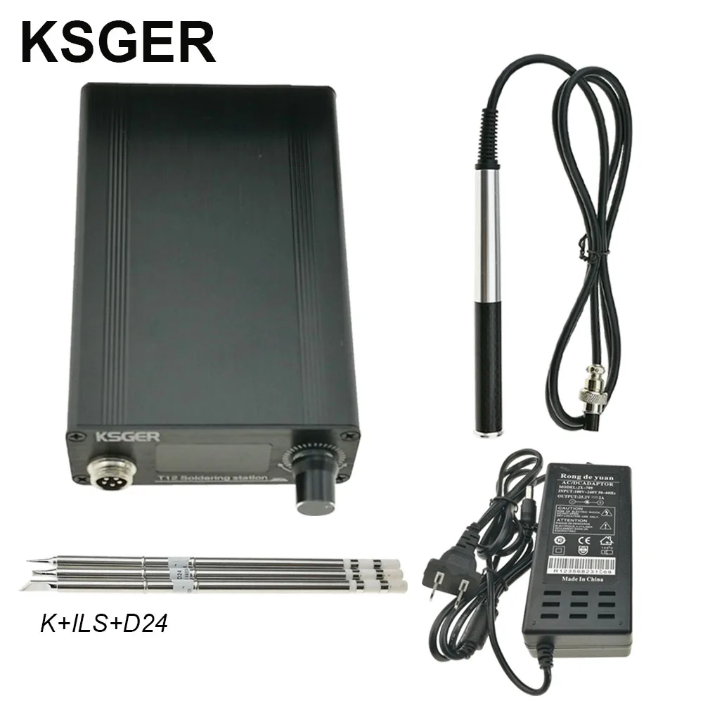 KSGER T12 паяльник станция литиевая батарея питание советы STM32 V2.1S OLED DIY наборы алюминиевый сплав FX9501 Электрический - Цвет: Sets 4