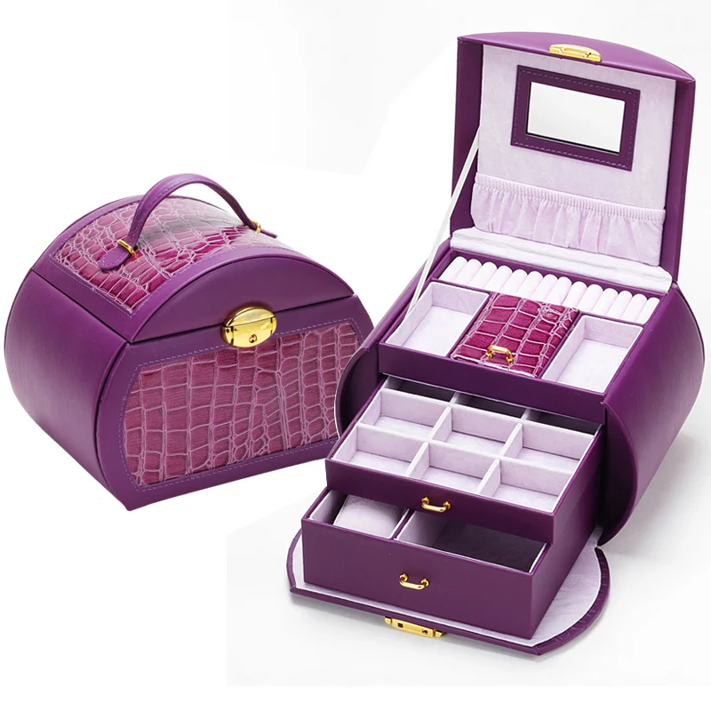 Blck Красный пурпурная Роза Принцесса замок дисплей ювелирных изделий организатор