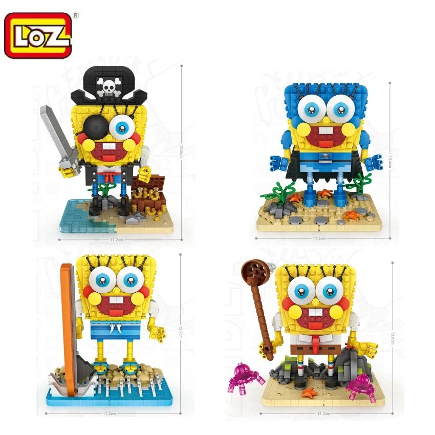 LoZ блоки Строительные кирпичи мультфильм Игрушечная модель капитан квадратных