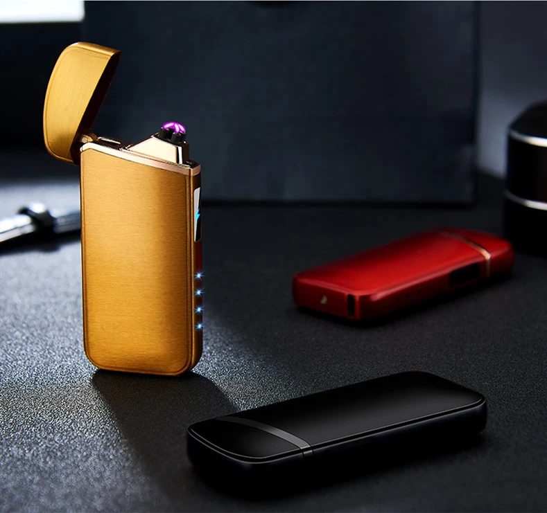 6 цветов новая дуга USB зарядка зажигалка, чтобы отправить другу подарок на день рождения