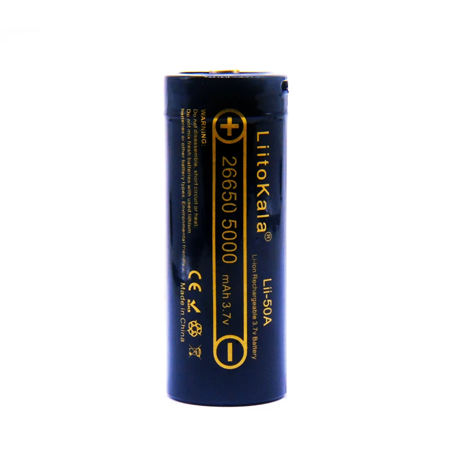 4 шт. LiitoKala lii-50A USB 26650 5000 мАч литиевая батарея 3 7 в 26650-50A для flashligh с Светодиодный