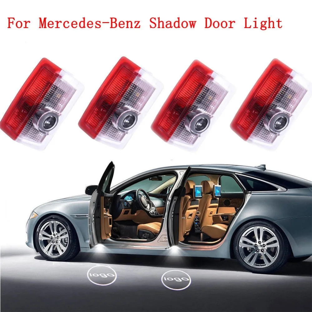 4 шт. LED дверь шаг лазера вежливость проектор Ghost Shadow свет для Mercedes Benz W166 W212 W246|Фара