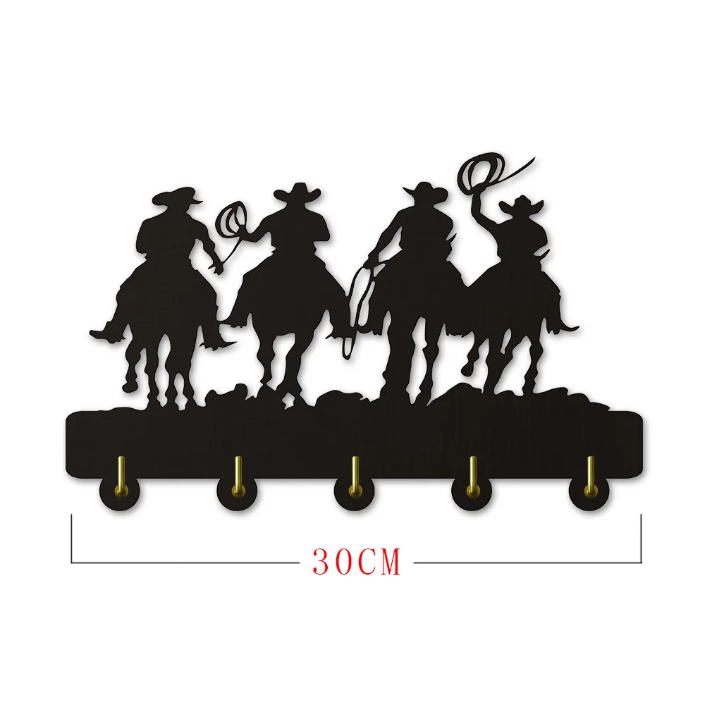 1Piece West Cowboy Coat Hooks Hanger Sunset Riders Decorative wood Wall Hook Household Decor Modern Clothing Rack | Дом и сад