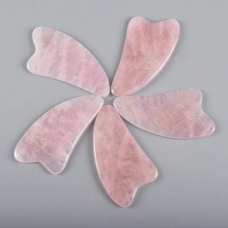 1 шт. большая Роза Кварц Для лица Gua Sha инструмент натуральный камень уход средства