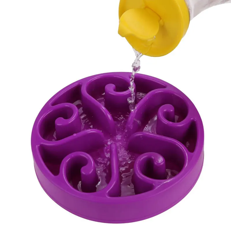 Медленная кормушка для домашних питомцев пластиковая чаша корма щенков с