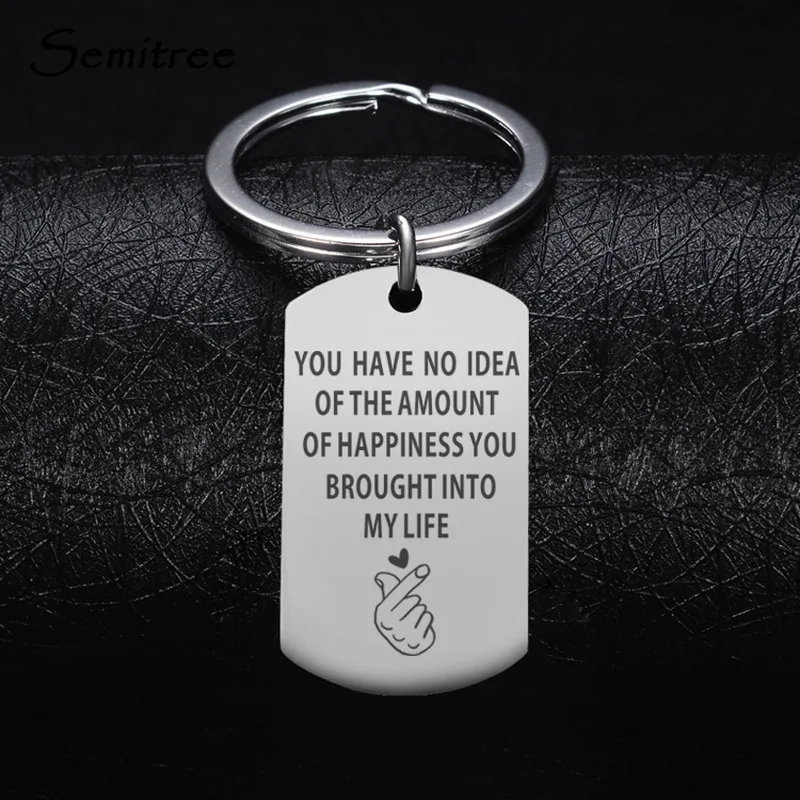 Semitree 1 шт. брелок из нержавеющей стали обеты любви для влюбленных пар подарки