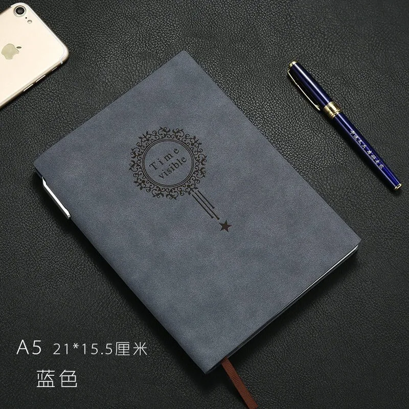 1 шт А5 винтажный бизнес-блокнот еженедельник блокнот Bullet Journal Sketchbooks офисные школьные канцелярские принадлежности 016037 - Цвет: Blue
