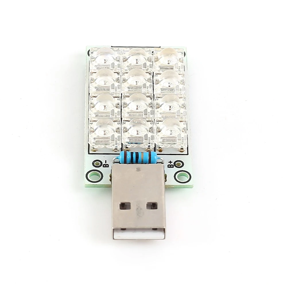 USB лампа 5 в постоянного тока 12 светодисветодиодный суперъяркая белая/красная