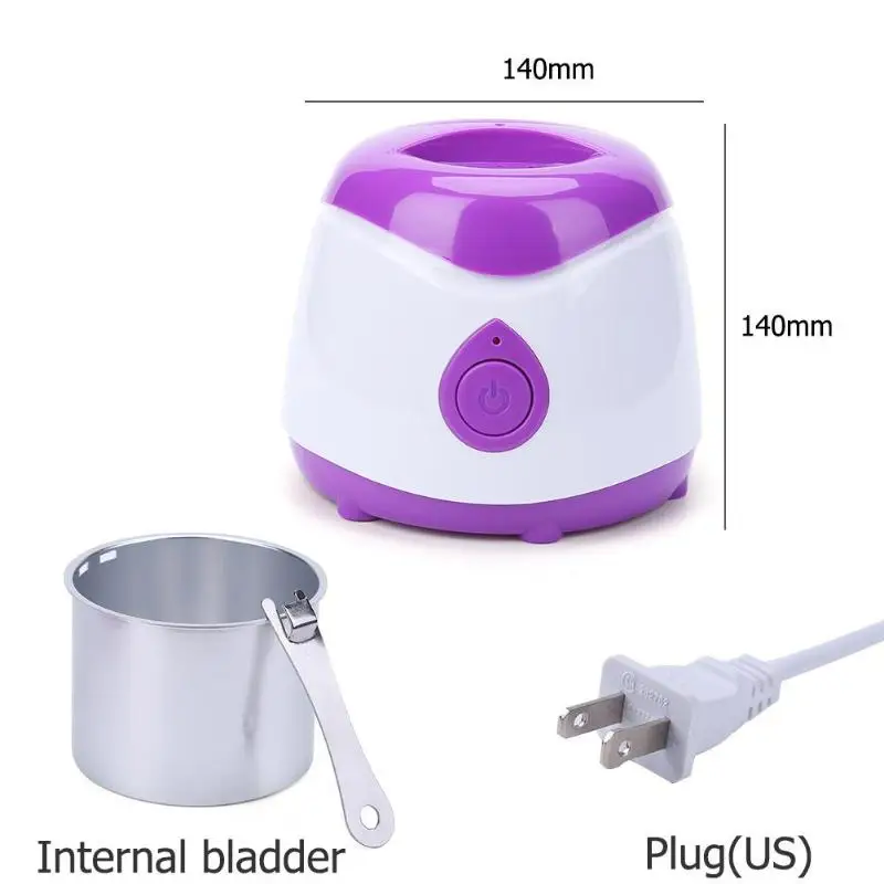 US Purple Pro ABS подогреватель воска Нагреватель Мини Спа Руки Ноги Эпилятор перезаряжаемая машина для депиляции тела инструмент для удаления волос Bean Kit Прямая поставка - Цвет: US Purple