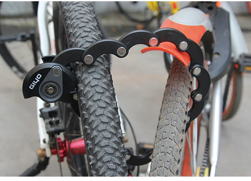 GIYO Противоугонный складной велосипедный замок для MTB дорожный цепной трос велосипедный замок сверхмощный ключ безопасности замок велосипедный мотоцикл Helme