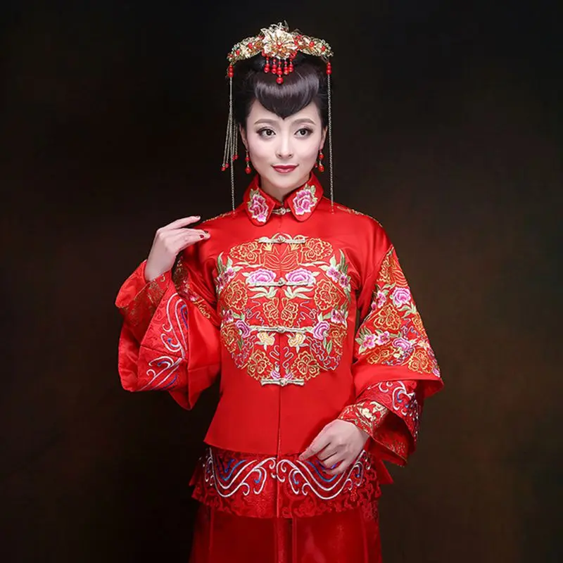 Китайский женский стиль Qipao Восточное искусственное атласное платье-Ципао с