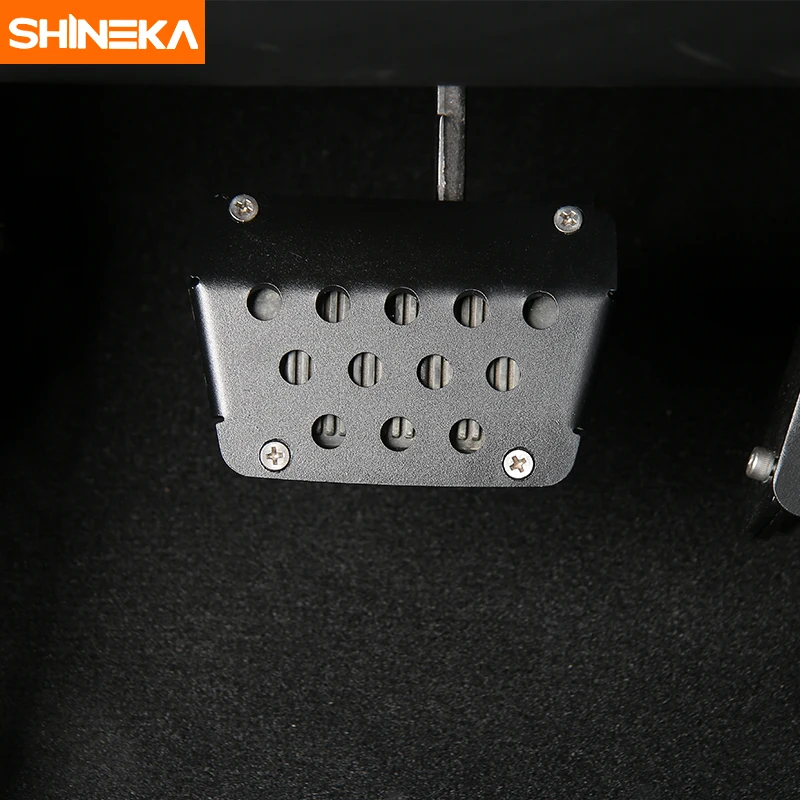 SHINEKA металлические педали тормоза для лифта колодки ног покрытия педалей Jeep Wrangler