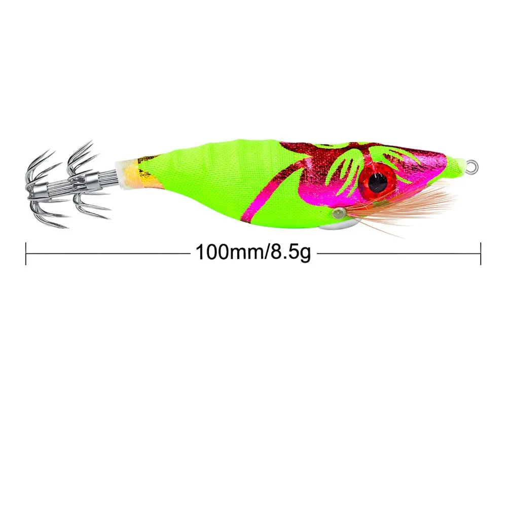 12PCS Fishing wood Shrimp lure Lures Squid bait hook Crankbaits 10cm/8.5g | Спорт и развлечения