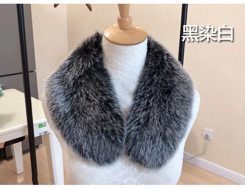 55cm Fashion Women Men Winter Faux rabbit fur scarf Luxury brand jacket hood Collar decor solid shawl girl neckerchief YT19 | Аксессуары