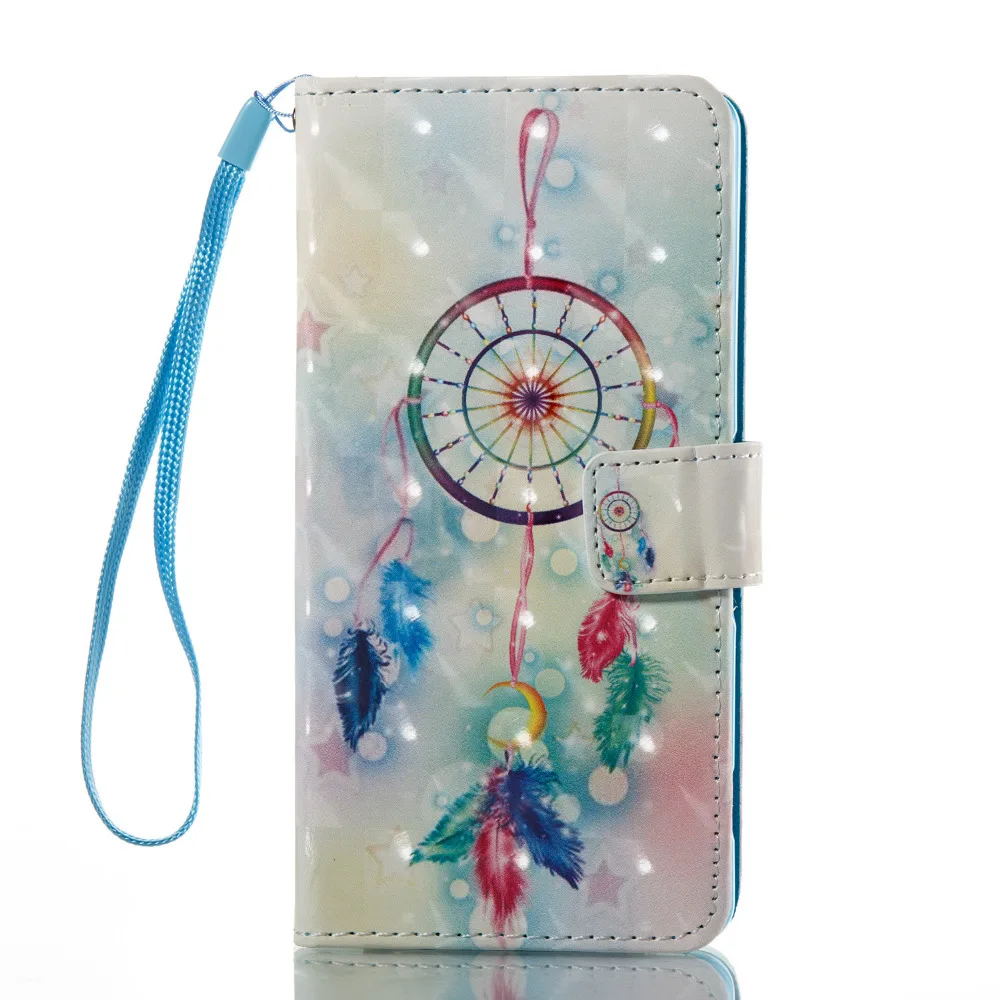 Перо Dream Catcher 3D Красочные кожаный бумажник Flip Стенд чехол для Sony Xperia XA F3111 F3113 Fundas
