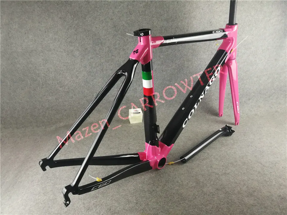 Хорошее качество T1000 3 к глянцевый светильник, Розовый Черный Colnago C60 карбоновая рама для дорожного велосипеда с XS/S/M/L/XL на выбор