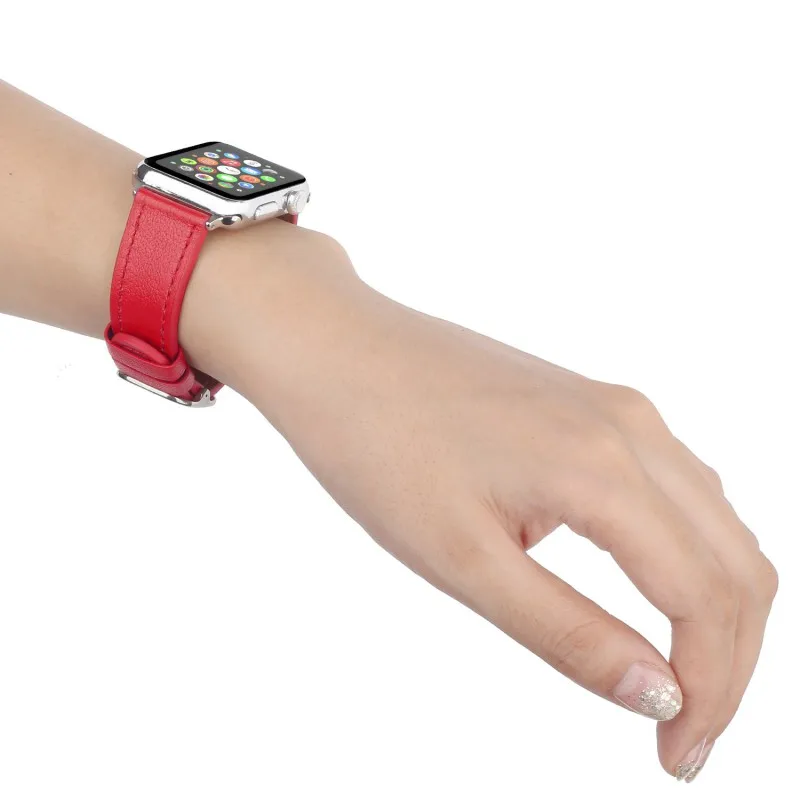 Новые Домашние тапочки из натуральной кожи, ремешок для наручных часов Apple Watch, ремешок 42 мм, 38 мм, версия 1/2/3 классической ремень с металлической пряжкой, замена ремешки Браслет