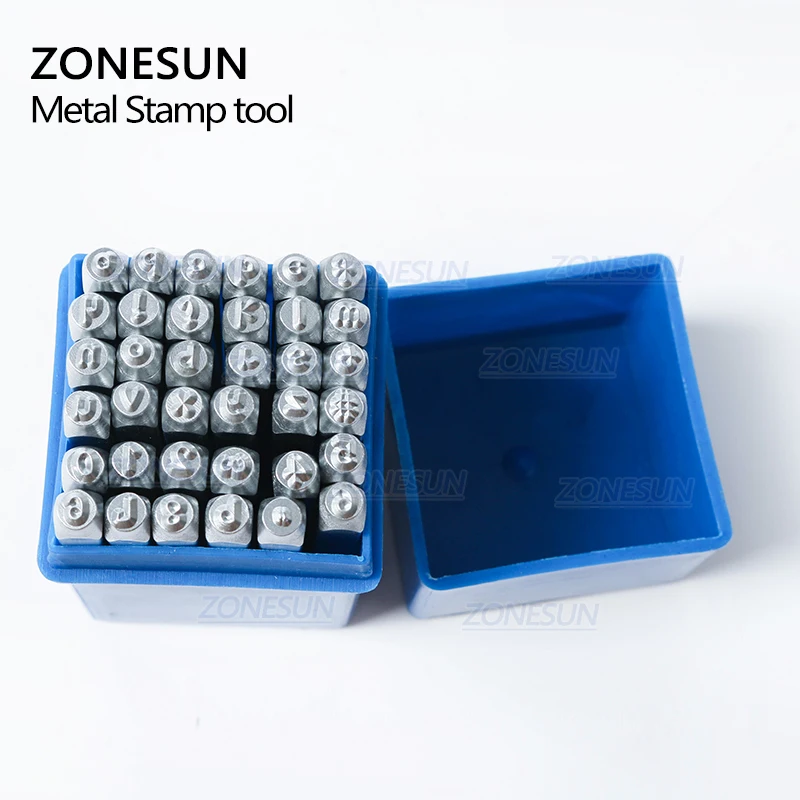 ZONESUN 36PCS Jewelry Metal Stamps Alphabet Set A-Z Heart Symbol Leather Punch Die Case Craft Stamping Tools Steel Tool |