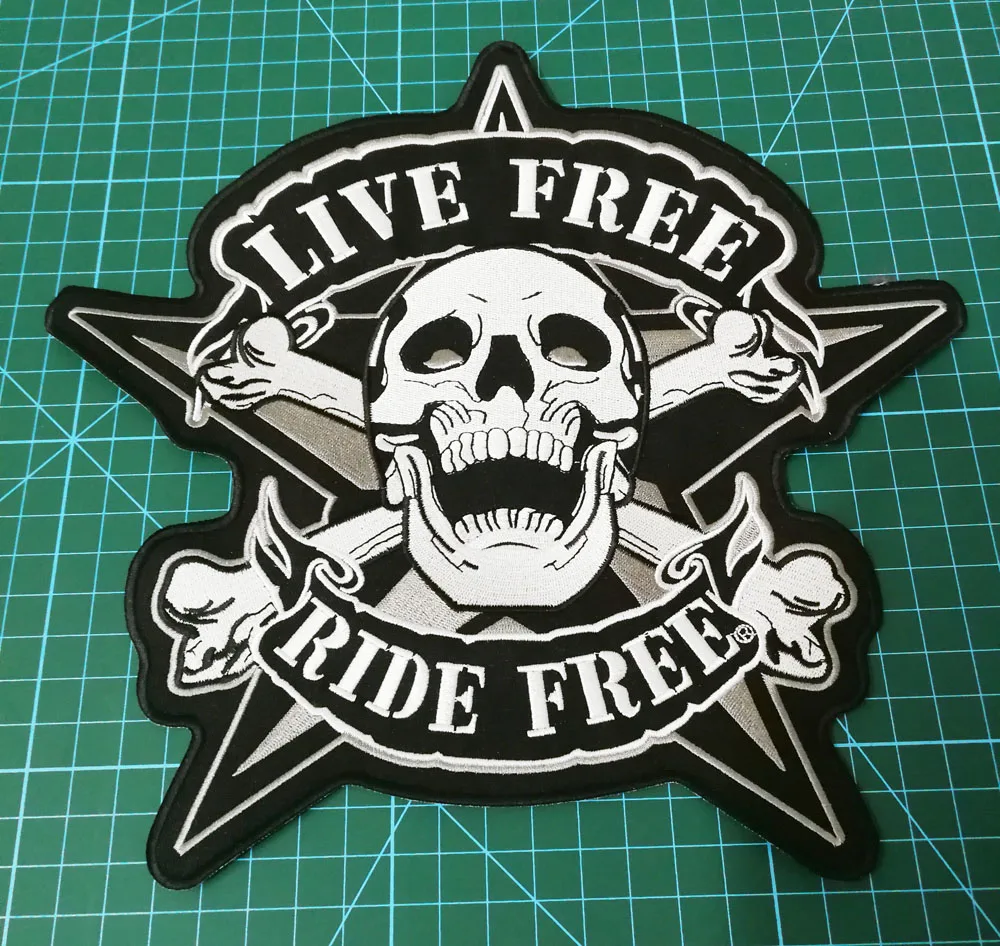 МОТОЦИКЛ ЖИВОЕ БЕСПЛАТНЫЕ НАШИВКИ ЗНАЧКИ ДЛЯ ВЕЛОСИПЕДА ЧЕРЕПА ОДЕЖДА ЖИЛЕТ