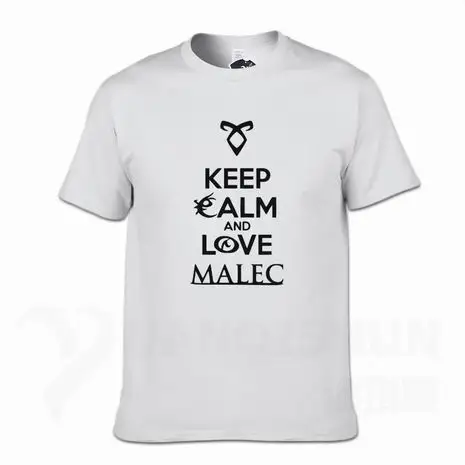 Keep Calm And Love Malec/Новинка года; футболка с охотниками в виде теней; модные летние топы 16 цветов; хлопковая хипстерская футболка с круглым воротником