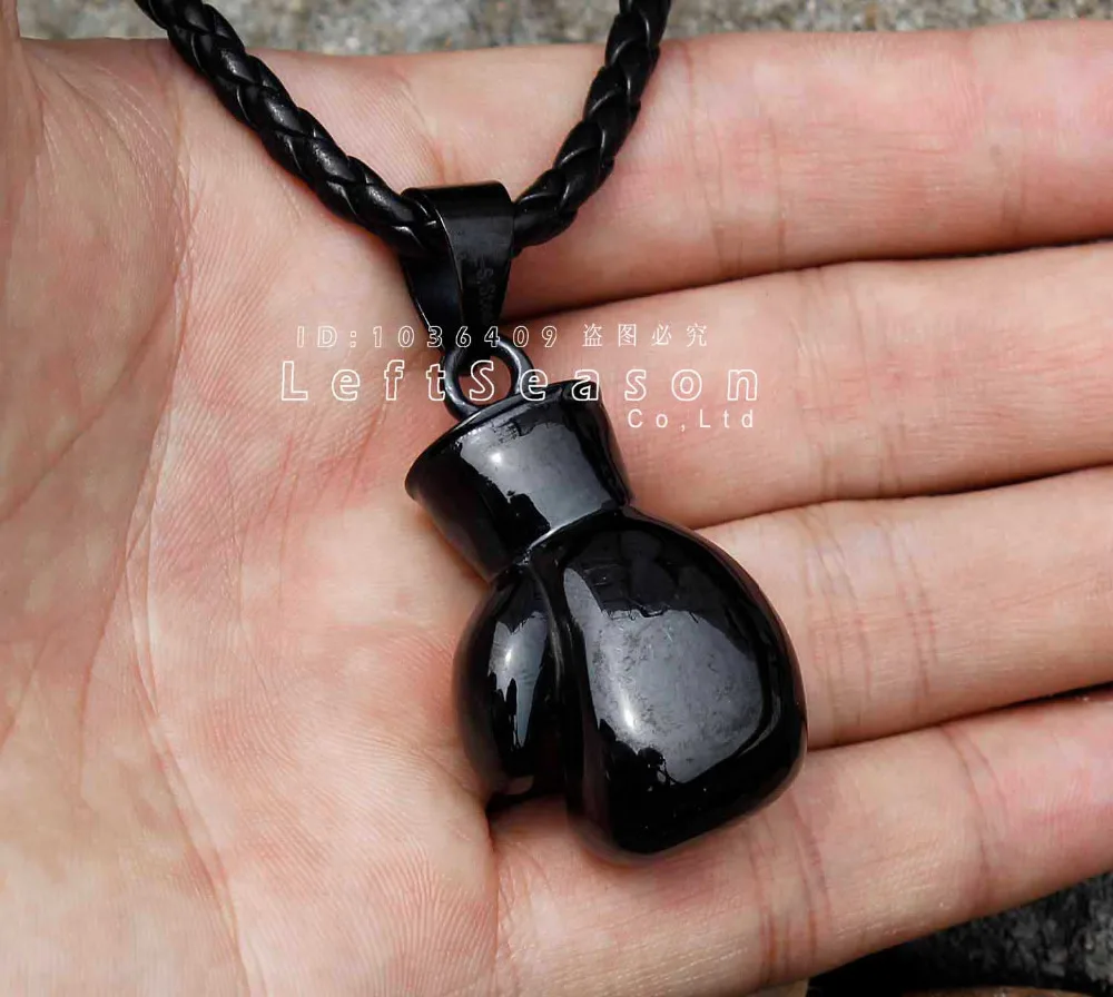 Круто! Мужская Подростковая черная подвеска в виде боксерских перчаток с кожаным