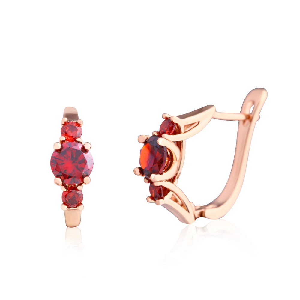 Женские маленькие сережки-гвоздики OCESRIO круглые серьги из розового золота 585