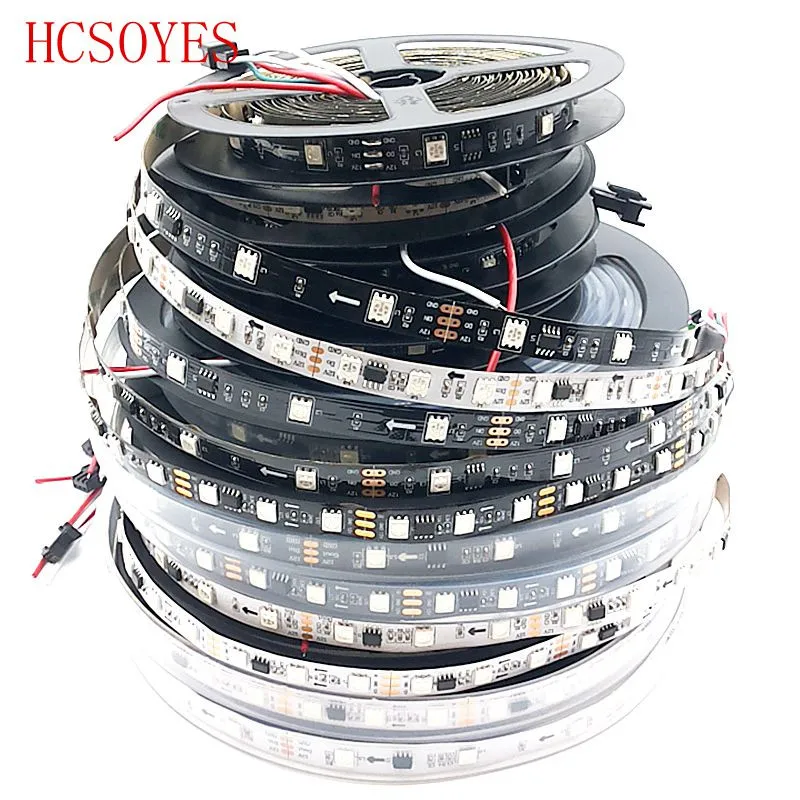 DC12V 2811 led адресный WS2811 светодиодные полосы ip30 не водонепроницаемый белый/черный