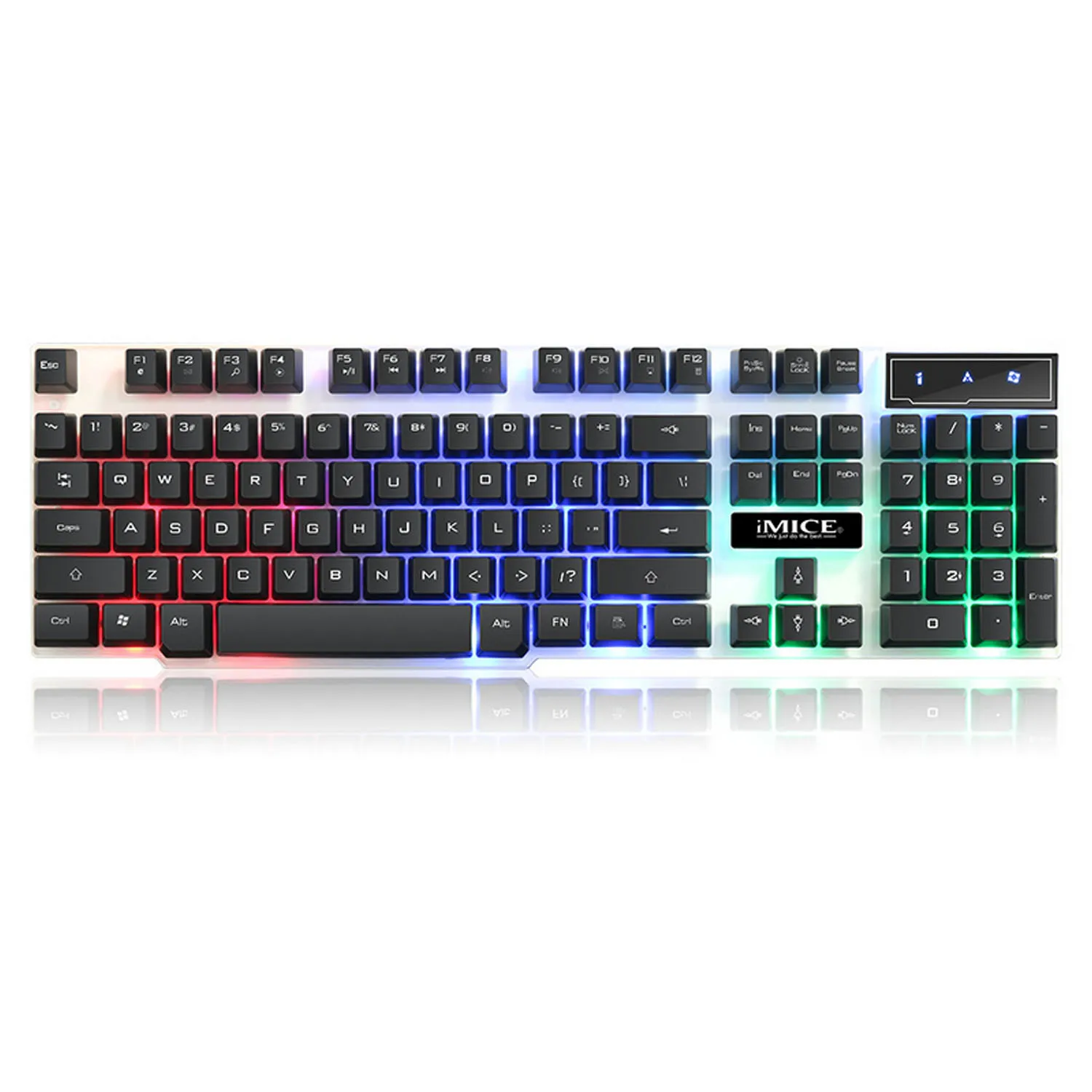 USB клавиатура Vococal игровая с RGB подсветкой защитой от фиктивных