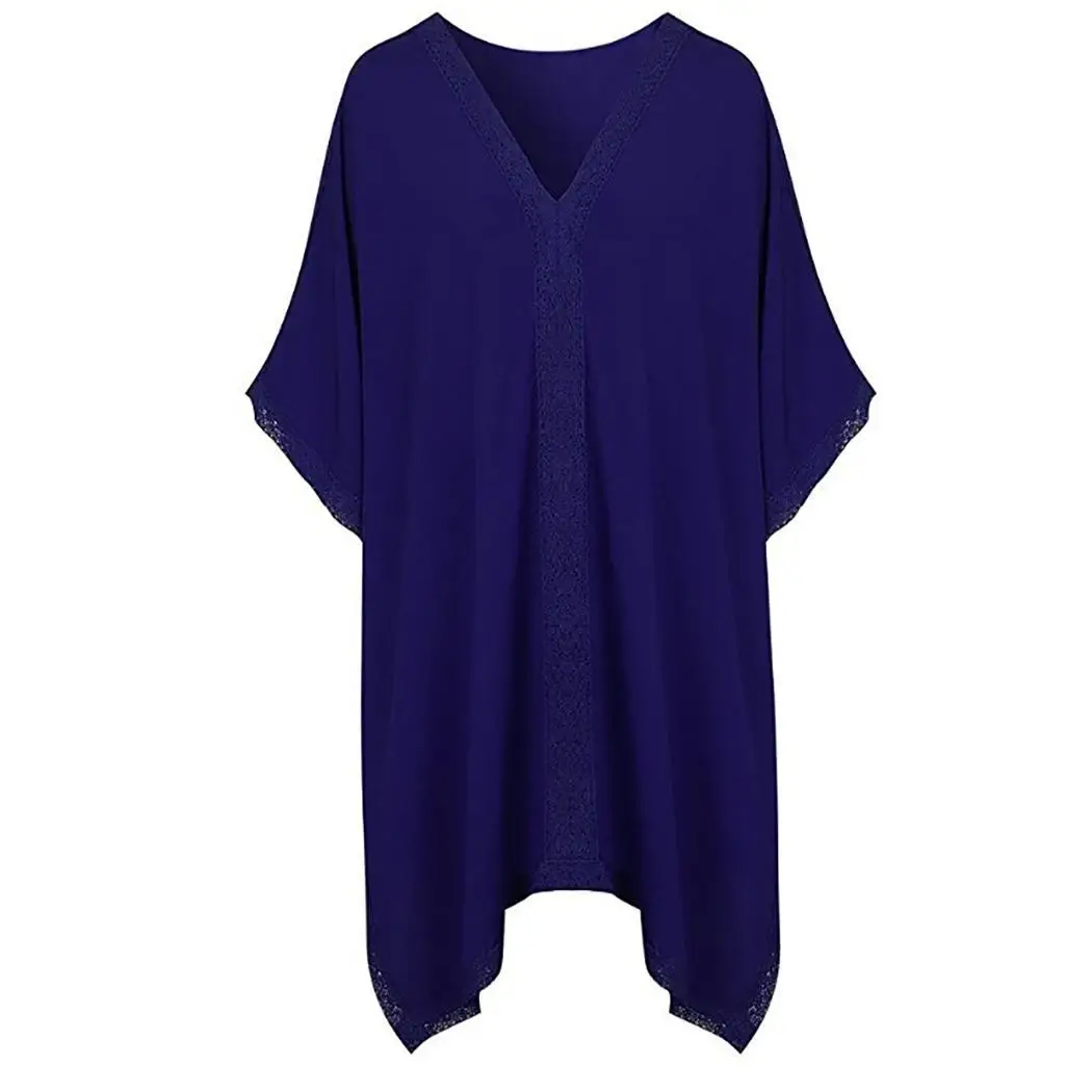 Женская пляжная одежда с v образным вырезом рукав летучая мышь бикини прозрачная