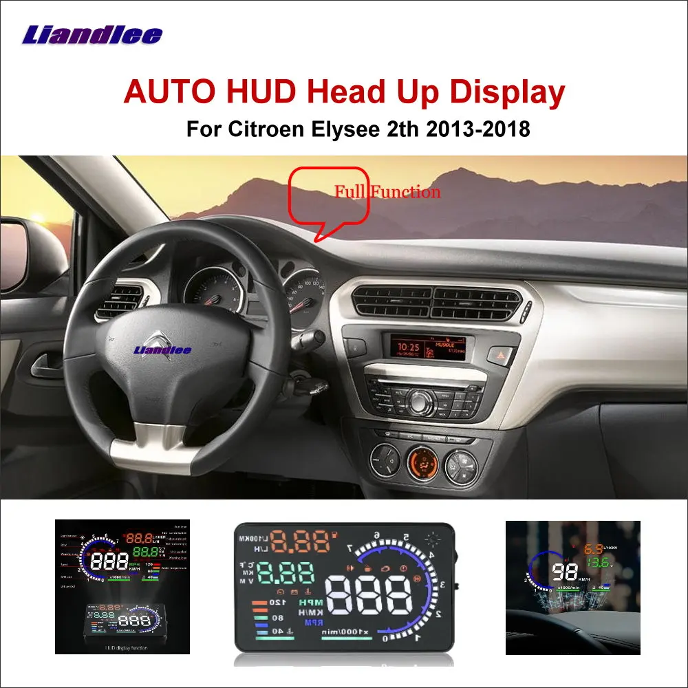 Liandlee автомобильный HUD Дисплей для Citroen C1 C2 C3 C4 C5 2011- безопасный экран для вождения полная функция OBD проектор лобовое стекло