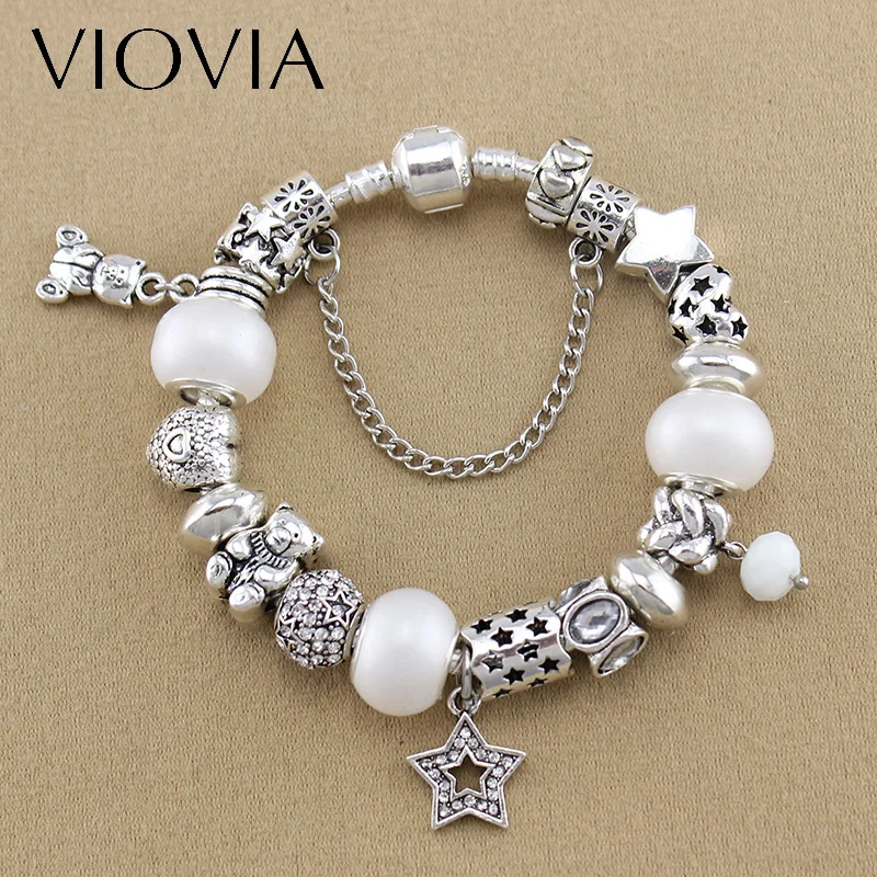 VIOVIA Новые Искусственные стеклянные бусины и оригинальные браслеты для женщин