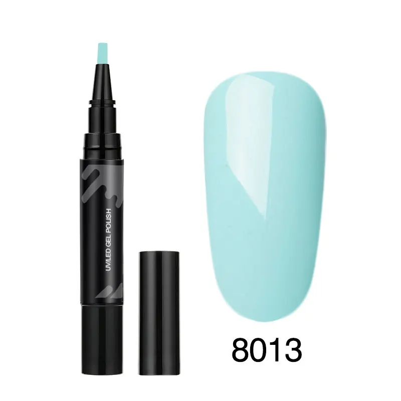 8013 Color LKE 3 Step Nail Gel Art Semi Permanent UV Hybrid Nail Gel Polish Nail Varnish Brush Pen Soak Off 10 seconds fast drying - Цвет: 8013 Color