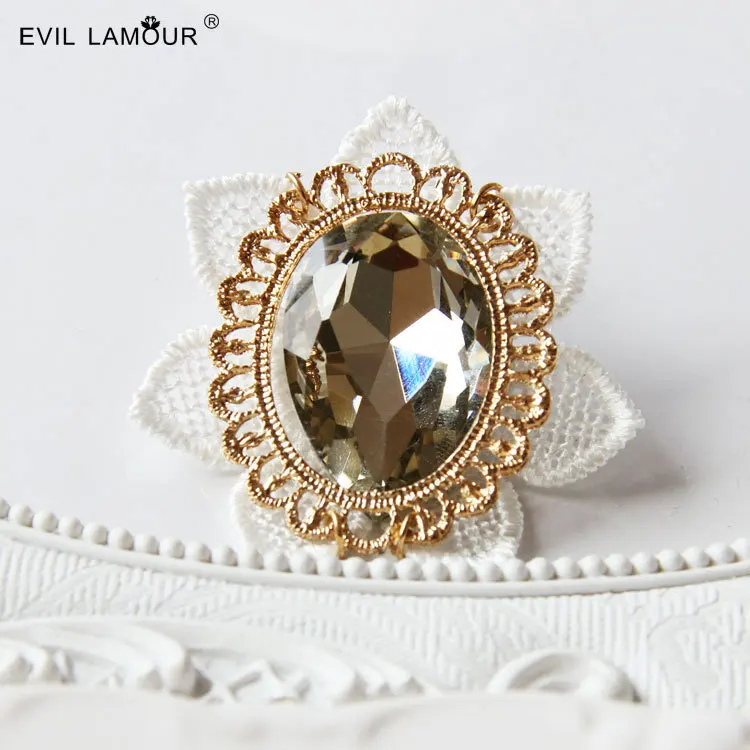 Заколка для волос С белыми кружевами с бантом принцессы FJ-72 |